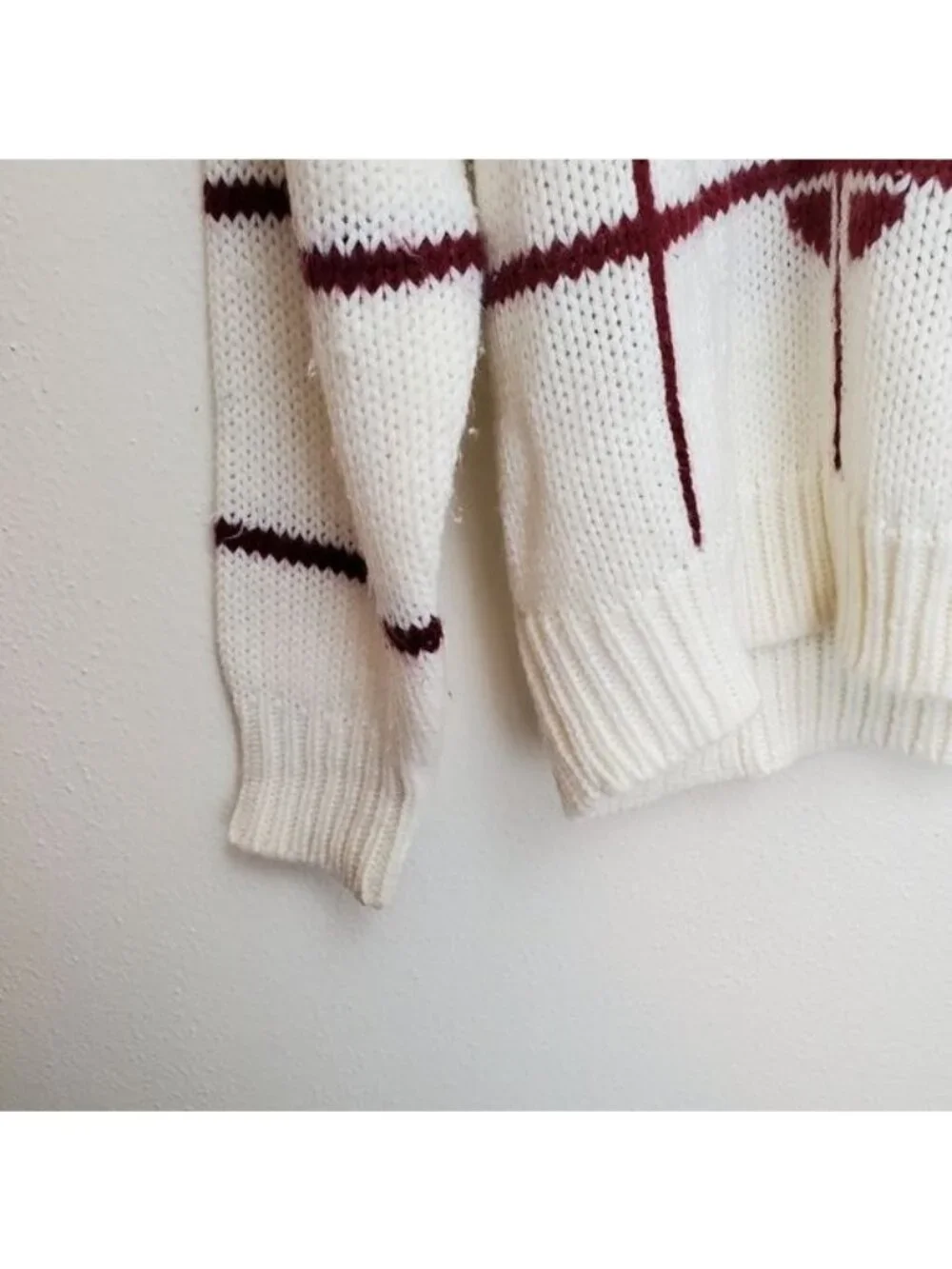 Vintage Gitano Men's knit sweater grid print